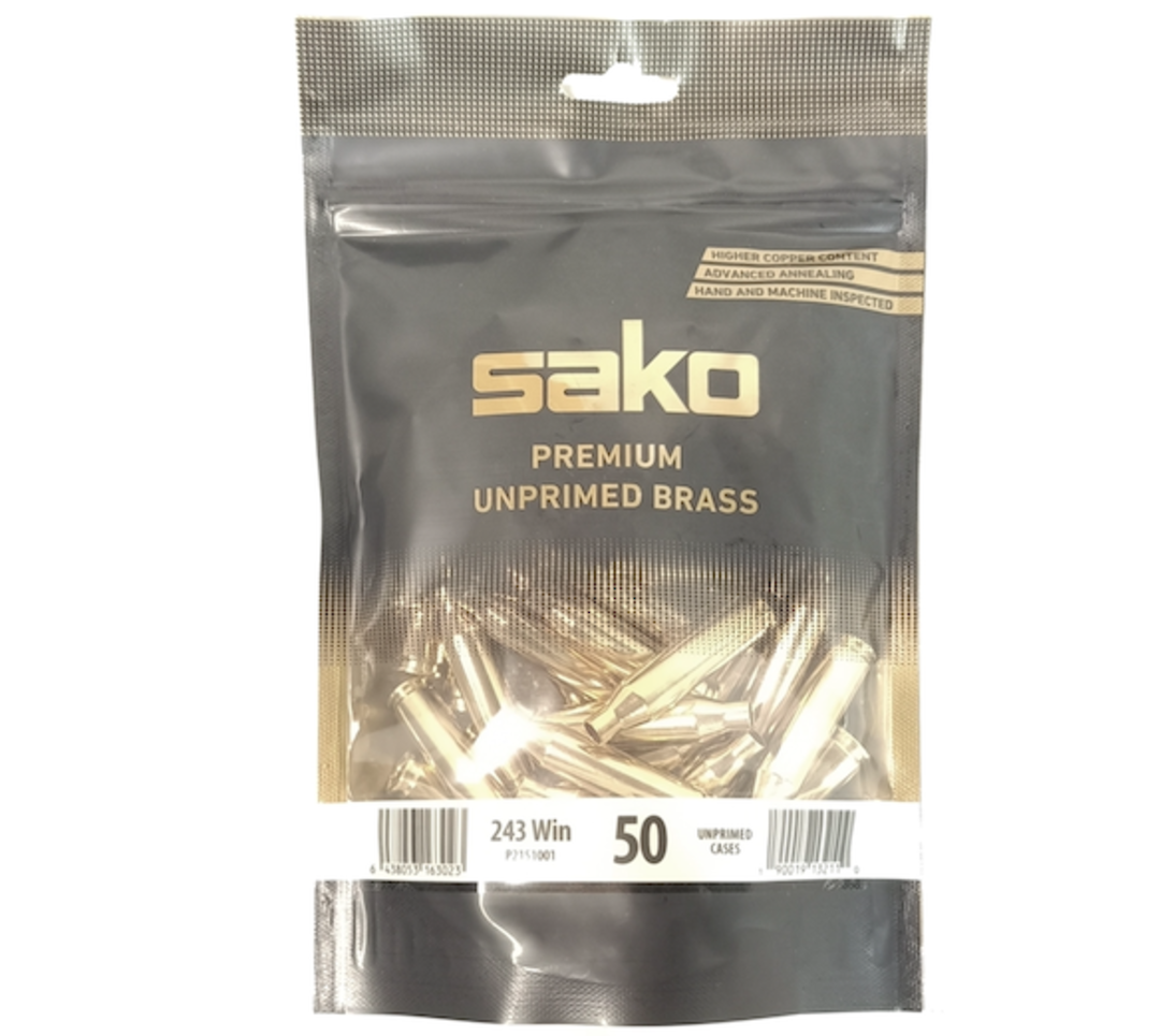 Sako Unprimed Brass 243Win x50 image 0